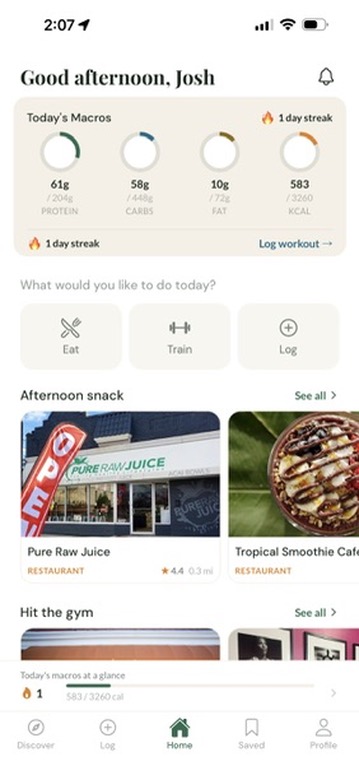 Rewts app home screen